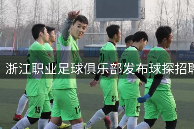 浙江职业足球俱乐部发布球探招聘 月薪8-9千